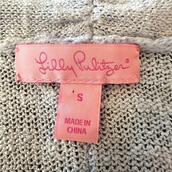 Lilly Pulitzer Women’s Ariela Cardigan Open Front Rolled Hem Light Purple Preppy - Picture 4 of 7